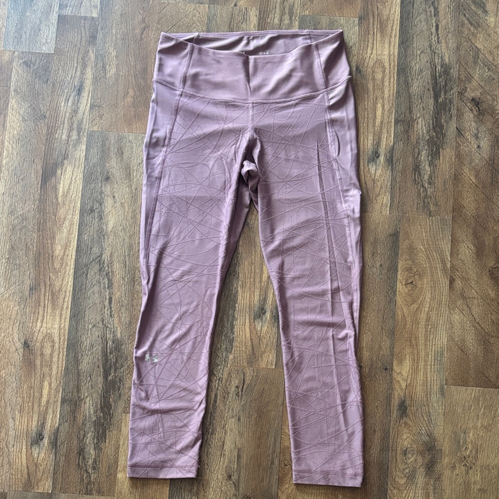 Under Armour Purple Compression Heatgear Athletic Workout Leggings